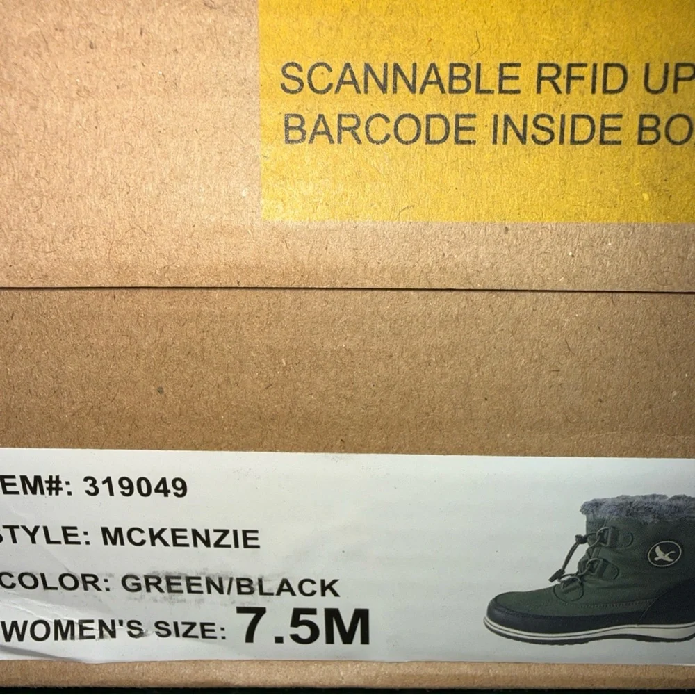 Eddie Bauer McKenzie Waterproof Lace Up Ankle Boots Green/Black 6, 7, 7.5, 8